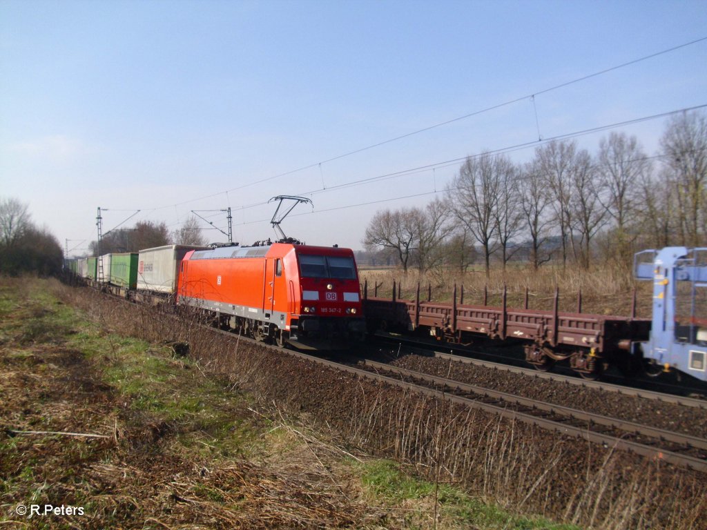 185 347-2 zieht bei Rohrbach den Hangartner. 24.03.11