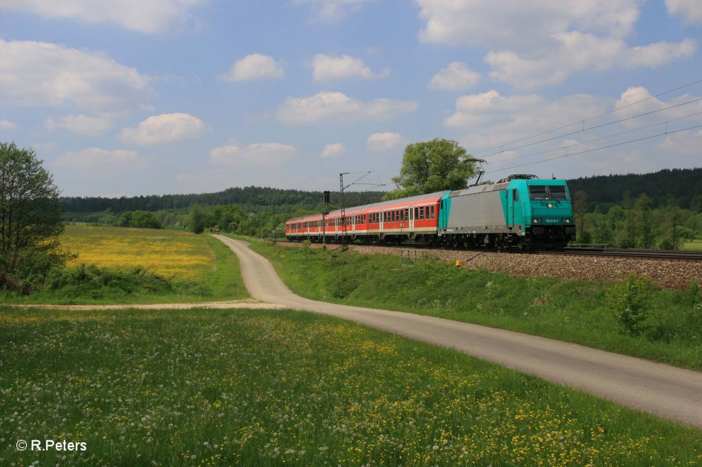 185 616-0 als S3 39341 Neumarkt/Oberpfalz bei Plling. 13.05.11