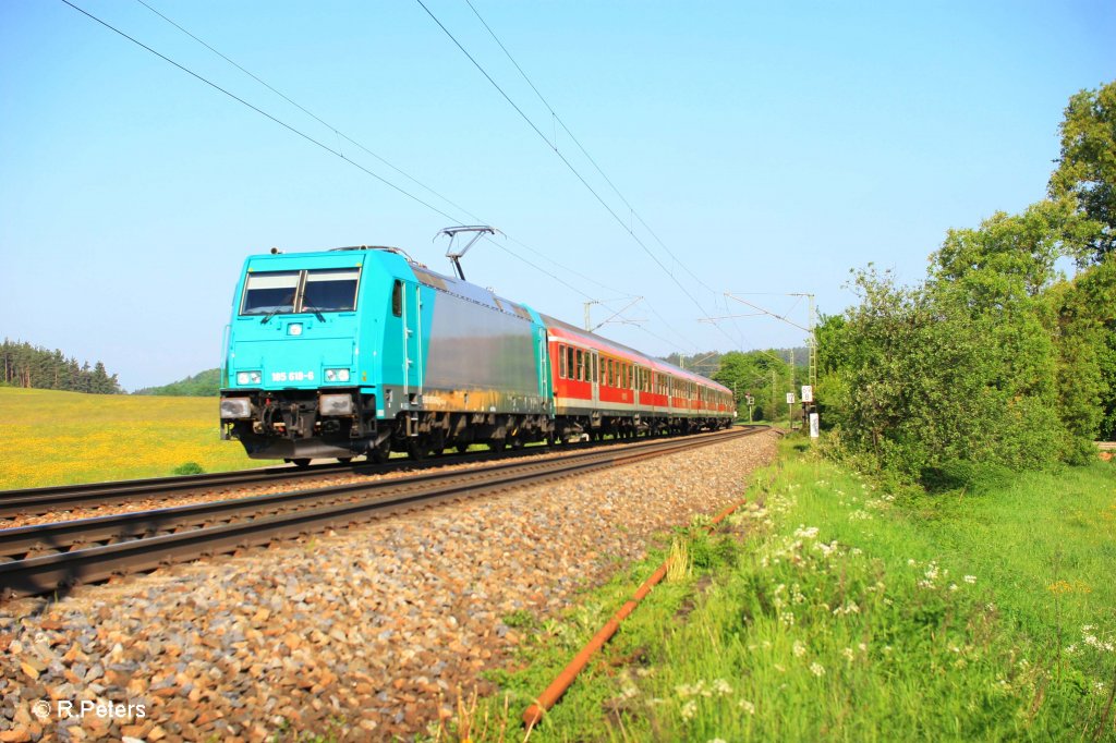 185 618-6 mit S3 39319 nach Neumarkt(Oberpfalz) bei Plling. 13.05.11