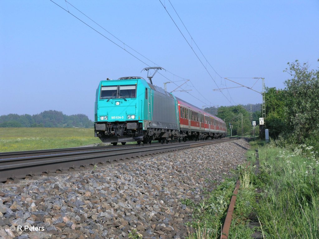 185 634-3 mit S3 39320 Nrnberg - Neumarkt(Oberpfalz) beo Plling. 13.05.11