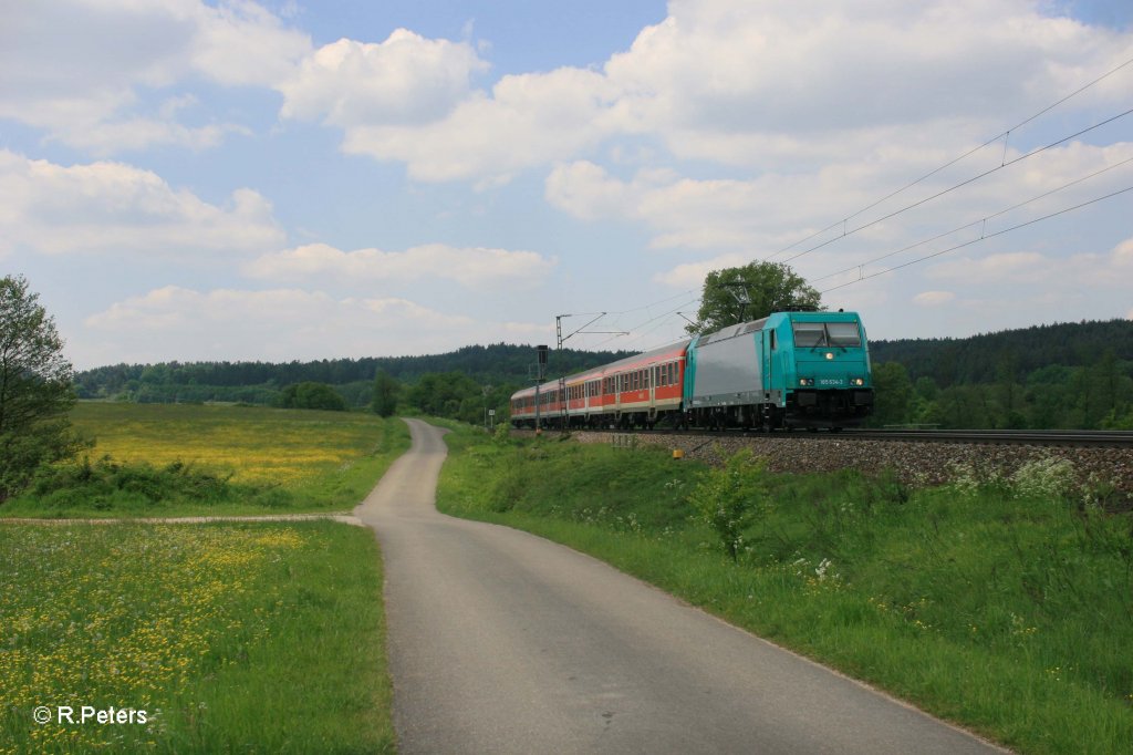 185 634-3 mit S3 39341 nach Neumarkt(Oberpfalz) bei Plling. 13.05.11