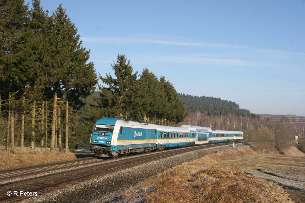 223 063 mit ALX84109 nach Mnchen bei Lengenfeld. 20.03.11