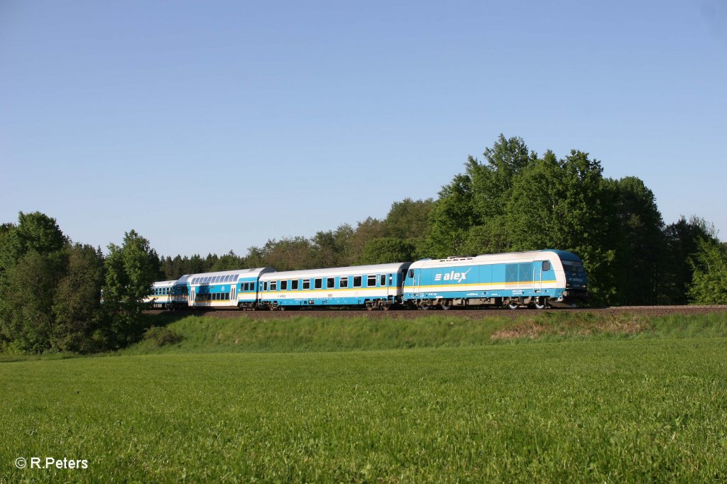 223 064 mit dem ALX84121 Hof - Mnchen bei Schnfeld. 25.05.12