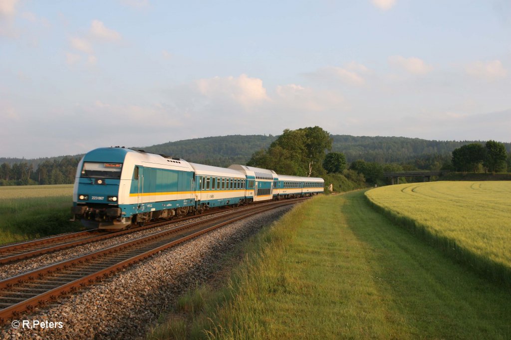 223 067 mit dem ALX84107 Hof - Mnchen bei Oberteich. 31.05.12