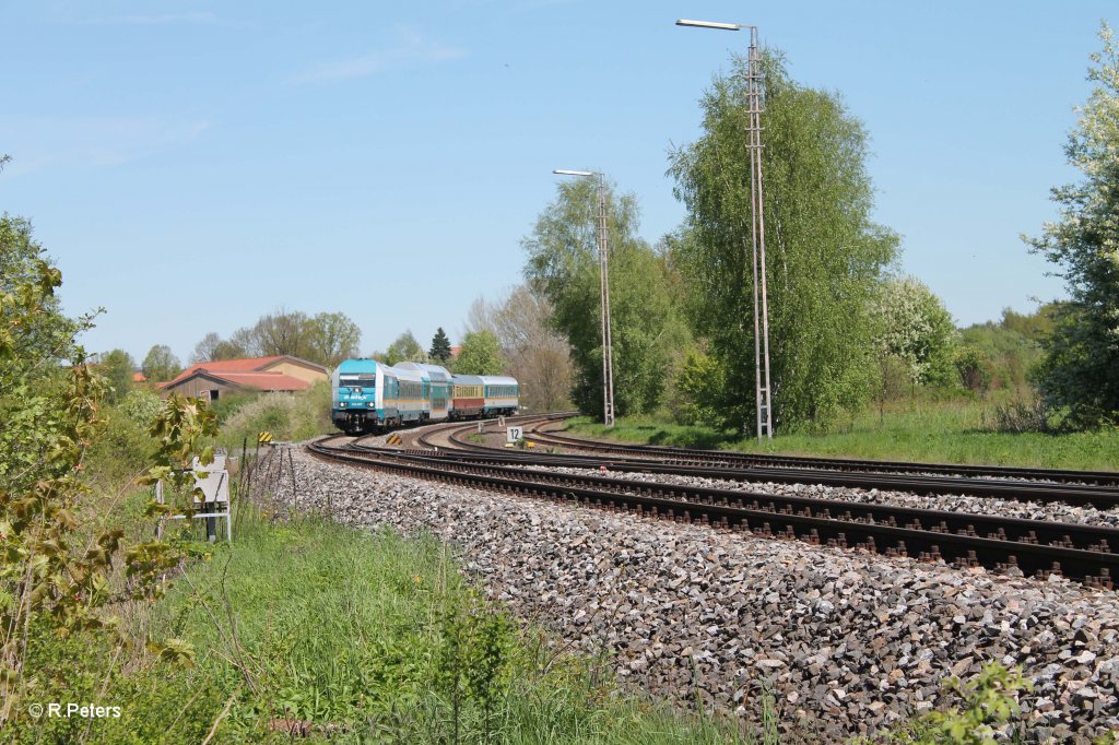 223 067 mit dem ALX84113 Hof - Mnchen in Wiesau/Oberpfalz. 15.05.13