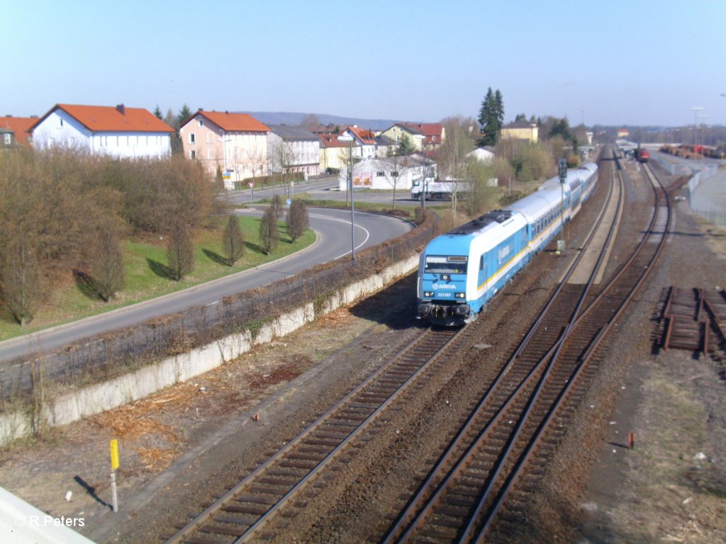 223 067 verlsst Wiesau mit ALX84111 Hof – Mnchen.07.04.11
