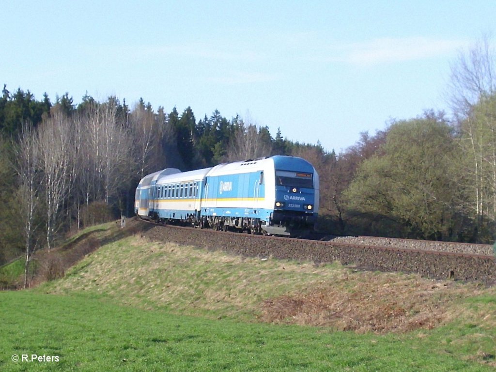 223 069 mit ALX84121 nach Mnchen bei Oberteich. 09.04.11