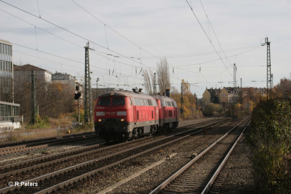 225 010-8 + 803 am Heimeranplatz in Mnchen. 04.11.10