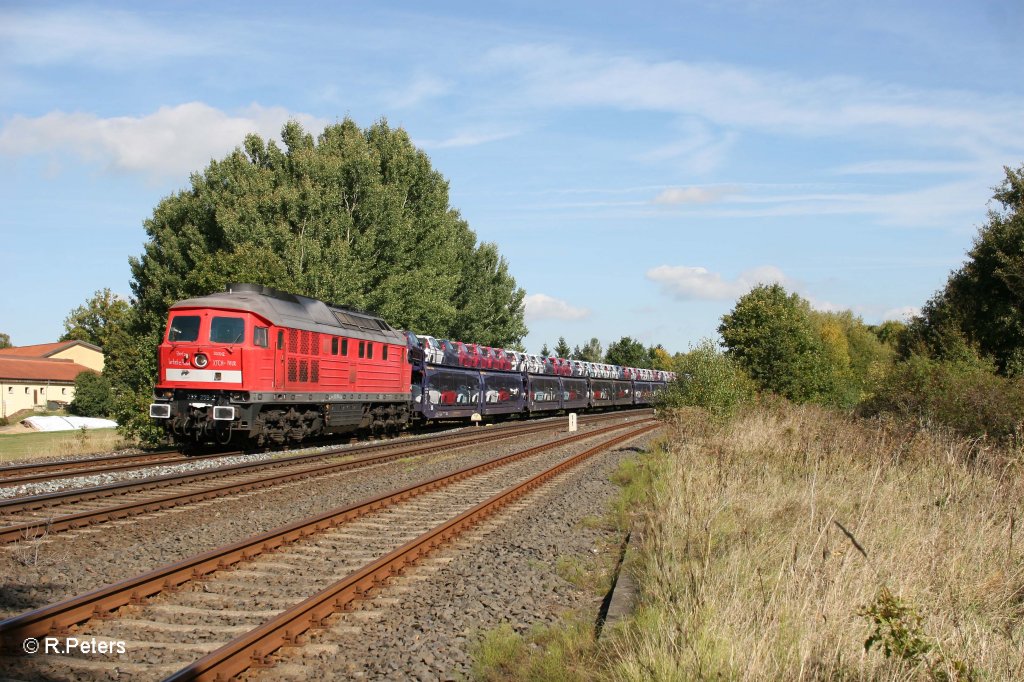 232 259-2 mit dem 47290 nach Nrnberg bei Schnfeld. An der Lok stand  Bertis Letzte Fahrt 30.09.12 XTCH - NNR 