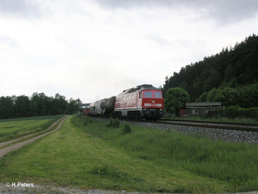 232 347-5 mit einem Umleiter Gterzug bei Richt. 26.05.10