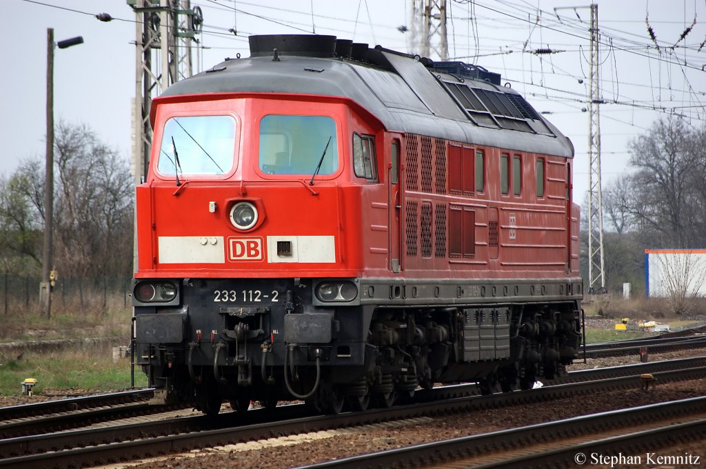 233 112-2 brachte einen Gterzug nach Priort und fuhr dann als Lz in Richtung Marquardt weiter. 05.04.2011