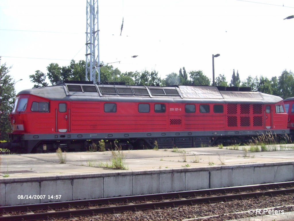 233 127-0 im Lokzug in Berlin-Schnefeld.