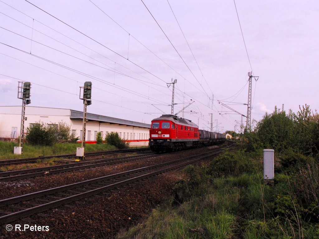 233 486-0 durchfhrt Regensburg mit einem Kalkzug. 03.05.08