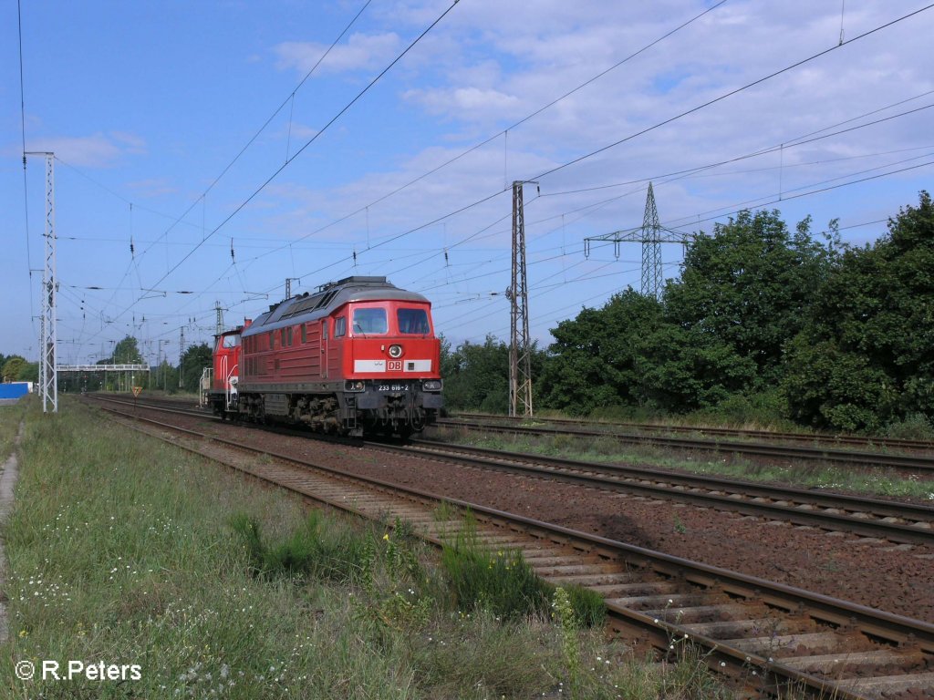 233 616-2 berfhrt bei Saarmund eine 363. 17.08.08