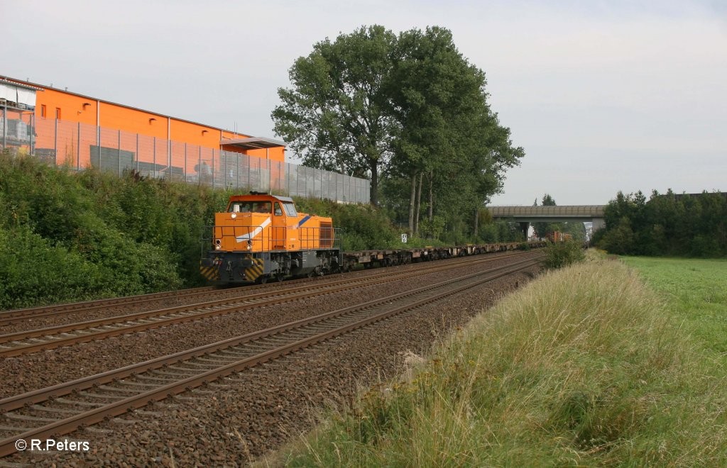 275 803 MaK G1206 mit DGS95299 Containerzug nach Nrnberg bei Weiden. 01.09.11