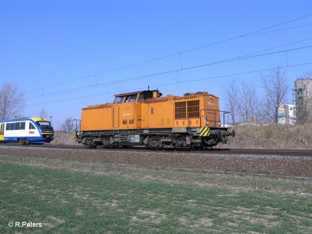 293 023-8 solo bei Podelwitz. 29.03.11