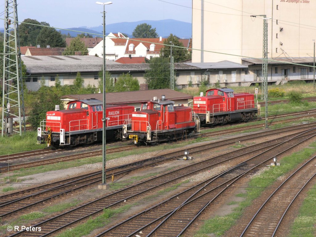 294 695-2 ,362 909-1 und 294 619-2 stehen in Plattling abgestellt. 08.08.09