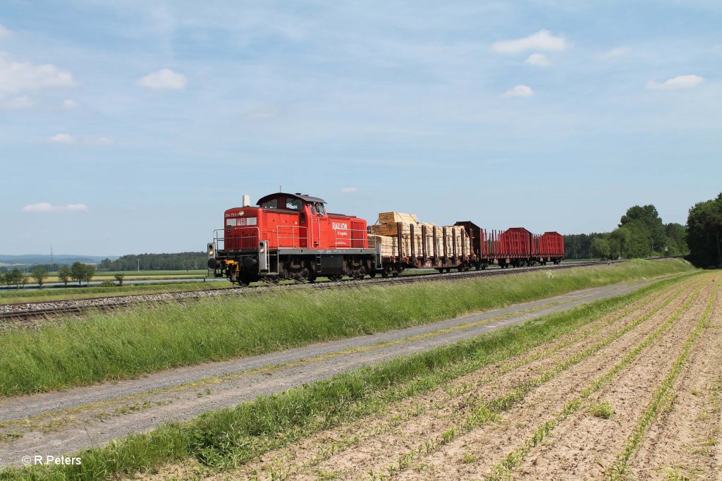 294 753-9 mit der bergabe 56961 Wiesau - Marktredwitz bei Oberteich. 13.06.13