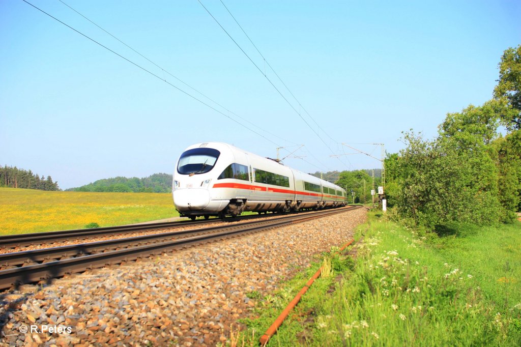 411 058-9 als ICE 21 Frankfurt/Main - Wien bei Plling. 13.05.11