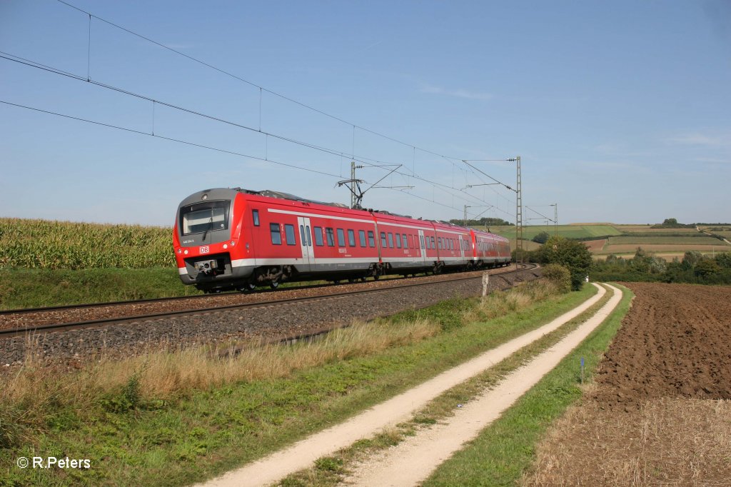 440 314-3 als RB 58111 Wrzburg HBF - Treuchtlingen bei Einfahrt in Treuchtlingen. 16.09.11