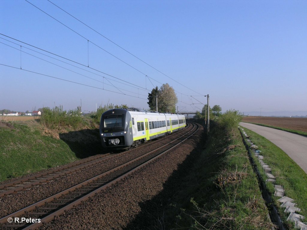 440 901 als AG84307 Ingolstadt – Eggmhl bei Alteglofsheim. 21.04.11

