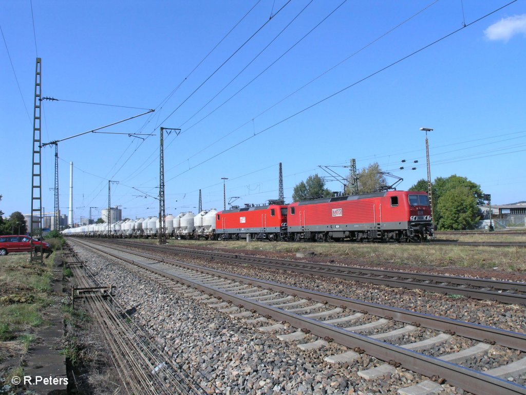 601 + 603 erreichen Regensburg Ost mit ein Zementzug aus Berlin. 09.09.09