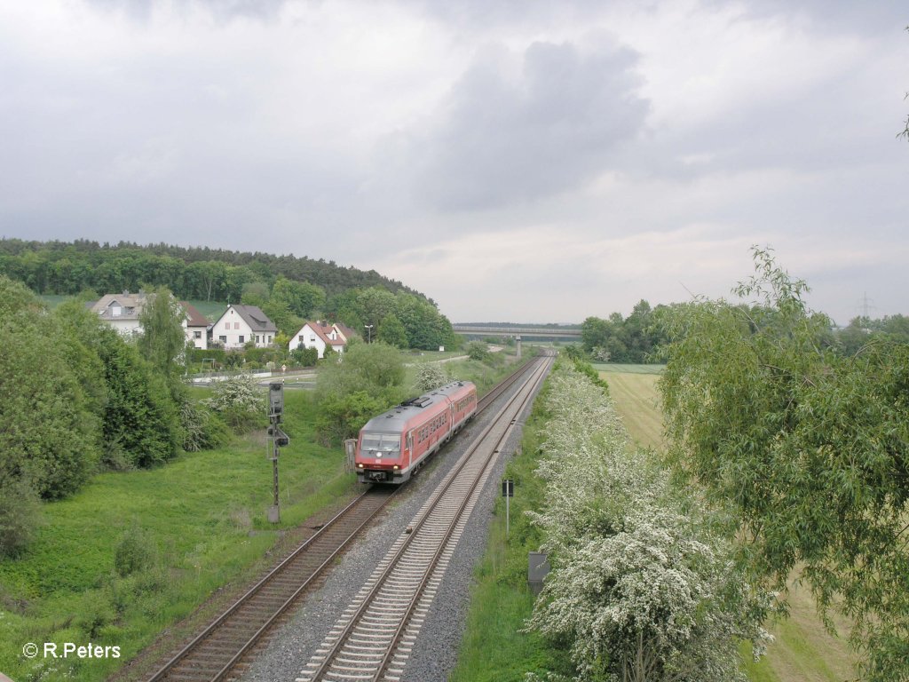 610 002 rollte als RE 3559 nach Regensburg bei Richt. 26.05.10