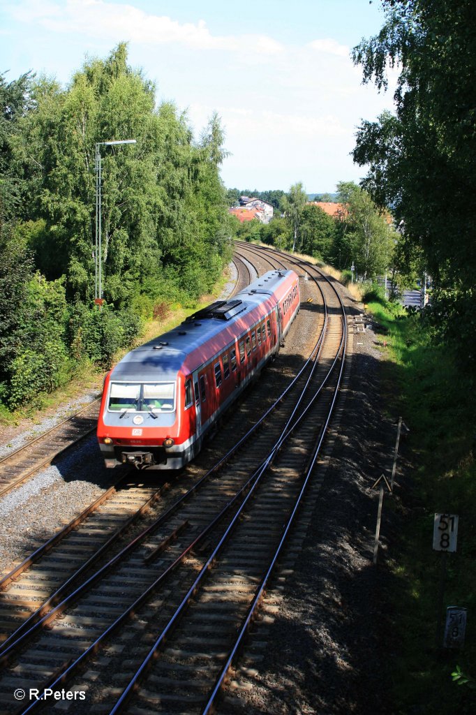 610 010-1 als RE in Marktredwitz. 24.08.11