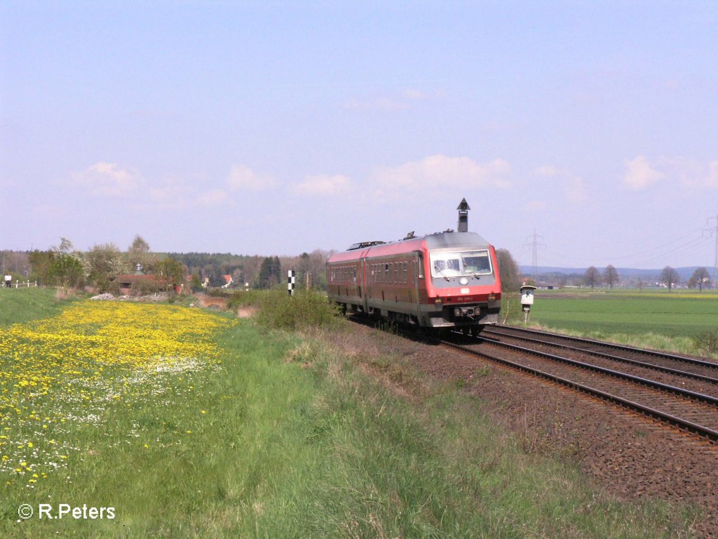 610 508-4 auf den Weg nach Regensburg kurz vor Schwandorf, Richt bei Schwandorf. 27.04.08