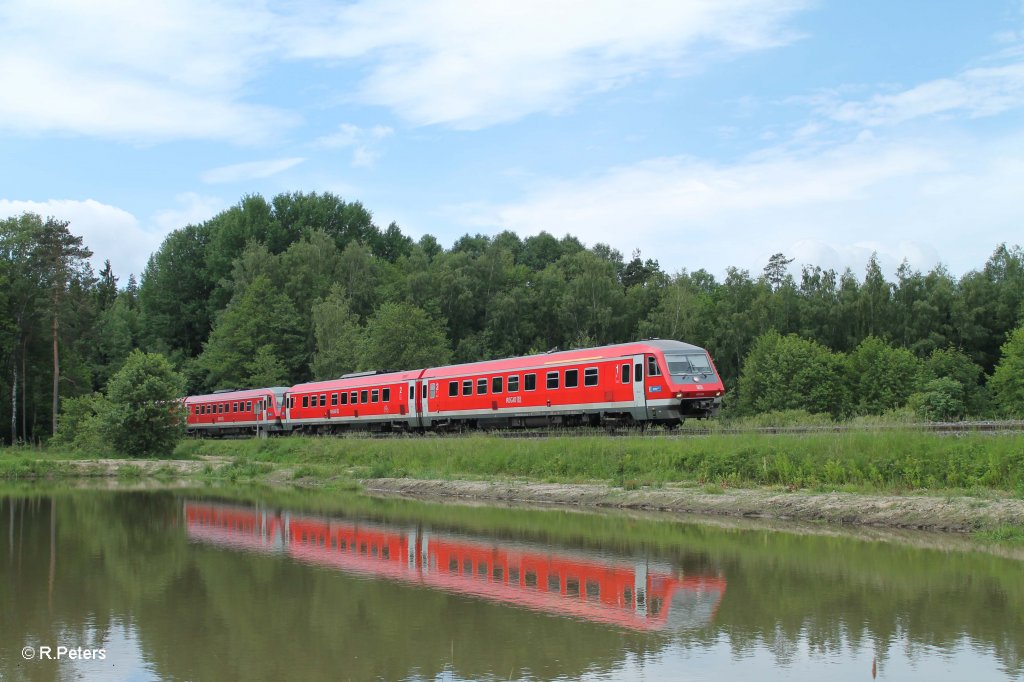 610 509 + 510 als Leerganitur bei Wiesau. 16.06.13