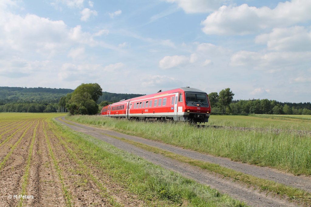 610 516 als RE 3697 Hof - Regensburg bei Oberteich. 13.06.13