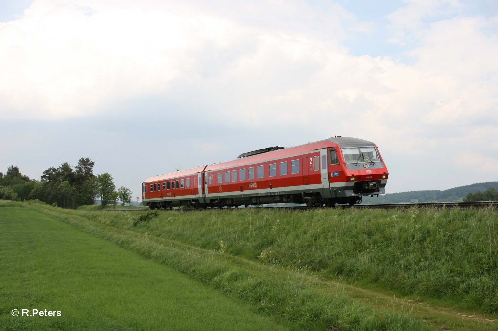 610 519-1 als RE 5260 Cheb - Nrnberg bei Waldershof. 30.05.12