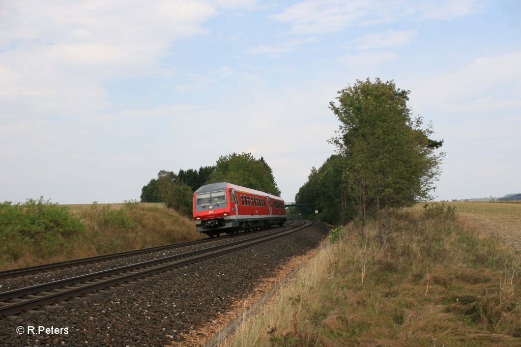 610 519 als RE 5286 Chep - Nrnberg bei Waldershof. 11.09.12