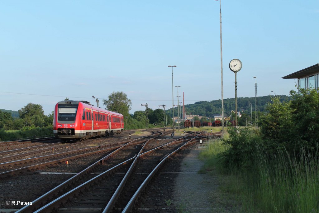 612 987 als RE 3567 Nrnberg - Schwandorf - Regensburg bei Luipoldhhe. 08.06.13