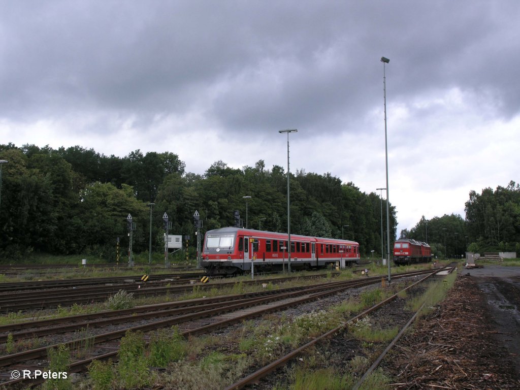 628 423 steht in Marktredwitz abgestellt. 11.06.09