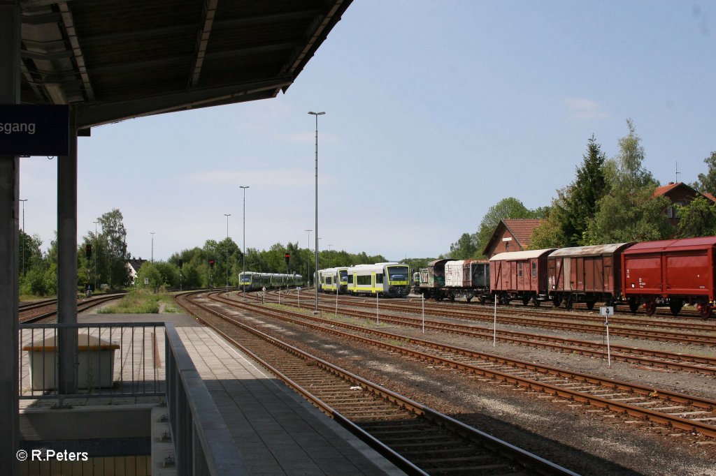 Agilis VT650iger Flotte in Neuenmarkt-Wirsberg. 02.06.11