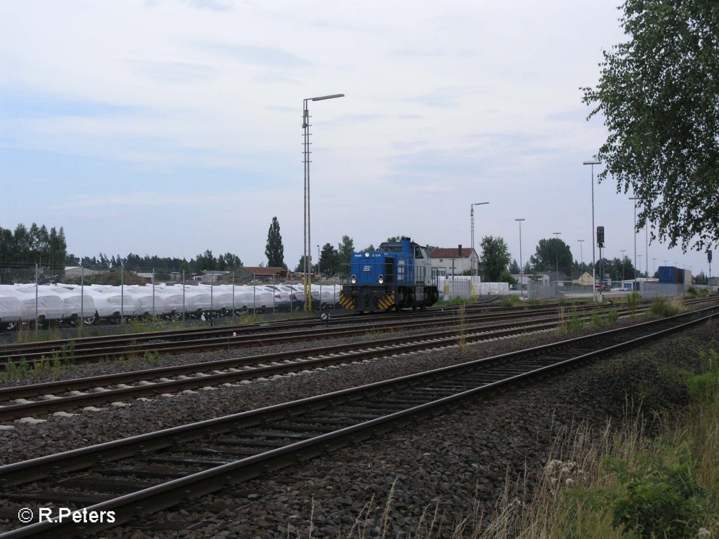 Da rollt D05 aufs ATW in Wiesau um mit ein Containerzug zu rangieren. 29.07.08