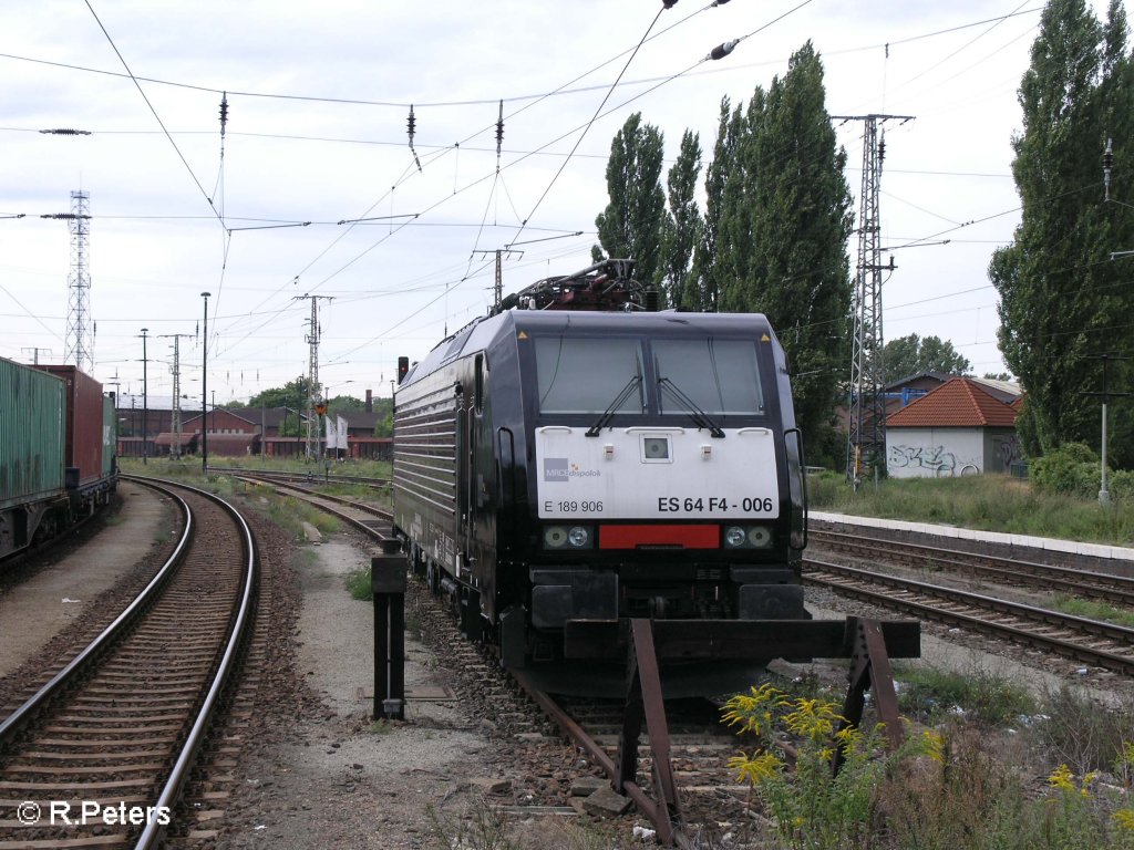 E189 906 wartet in Frankfurt/oder auf neue aufgaben. 19.08.08