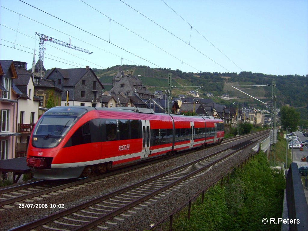 Ein Talent durchfhrt Oberwesel als RB32 Mainz. 25.07.08