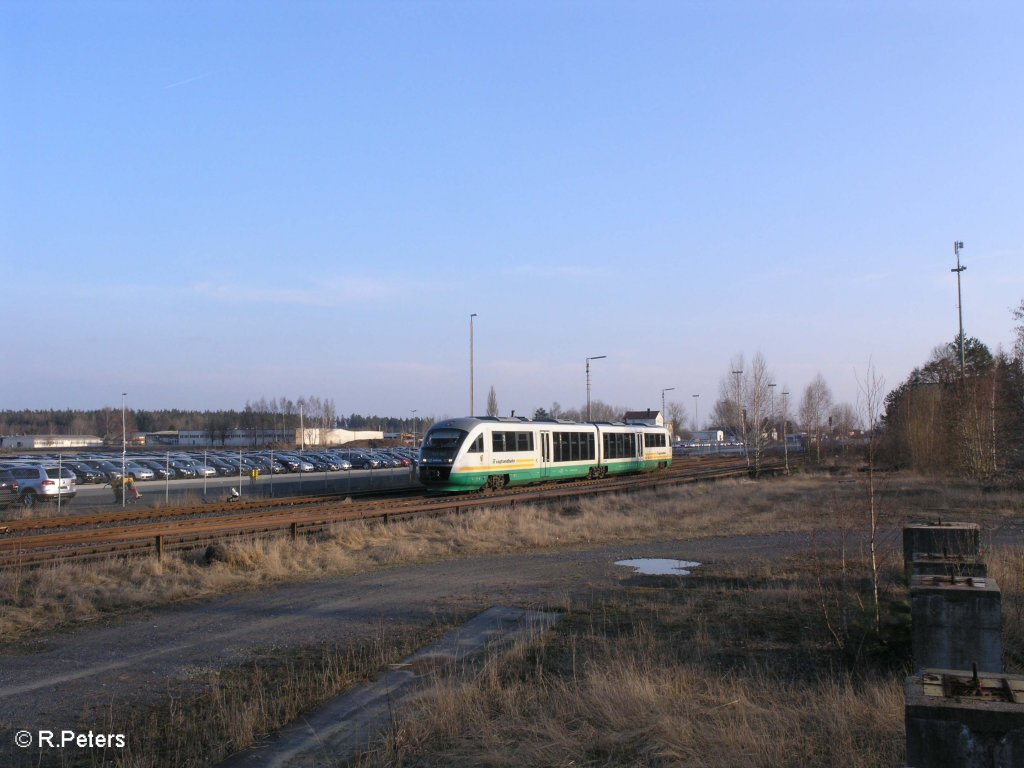 Ein VT verlsst wiesau/Oberpfalz auf den Weg nach Hof. 31.03.09