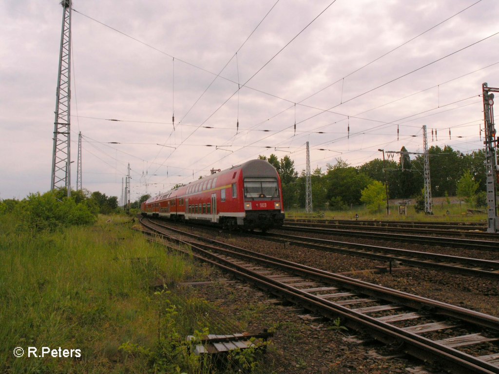 Eine RB11 Frankfurt/Oder rollt in Eisenhttenstadt ein. 20.05.08