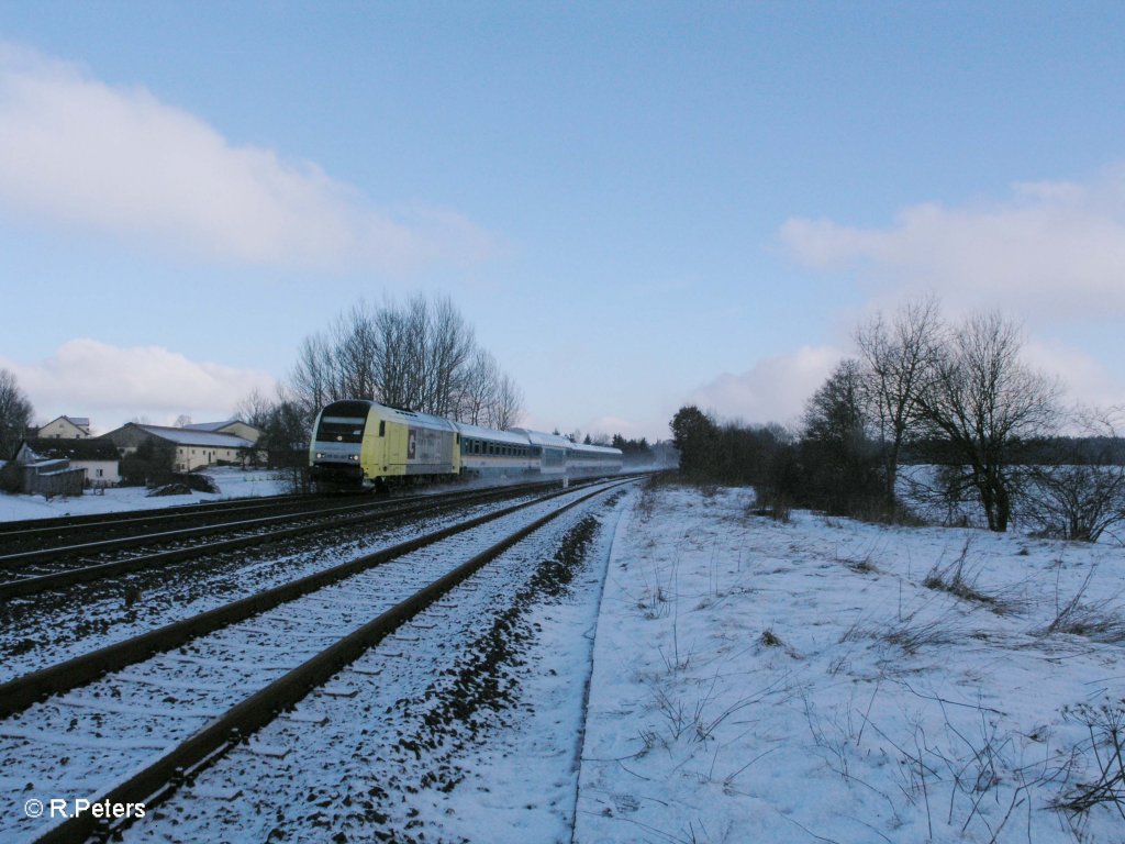 ER20 007 mit dem ALX 84111 nach Mnchen bei Schnfeld. 22.1.11