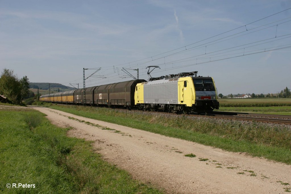 ES64 F4 030 mit BMW Zug bei Wettelsheim. 16.09.11