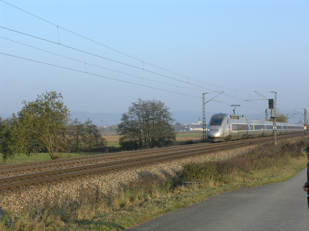 Highlight des tages, die Testfahrt des TGV, Plling. 25.10.08