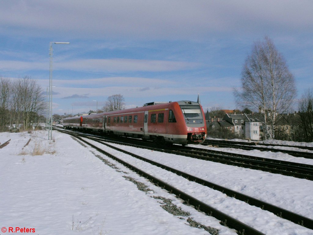 Kurz darauf kam 612 170 mit einem RE nach Nrnberg. 27.02.10