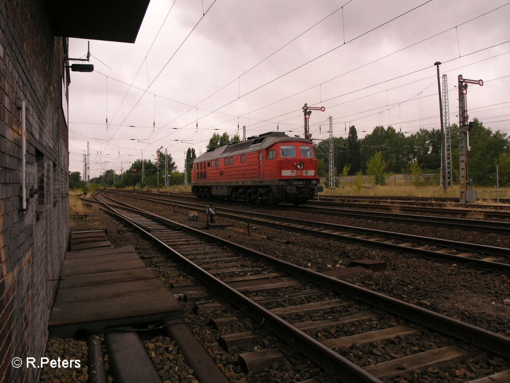 Nachschuss von 232 245-1 in Eisenhttenstadt auf dem Weg nach Guben. 10.07.08