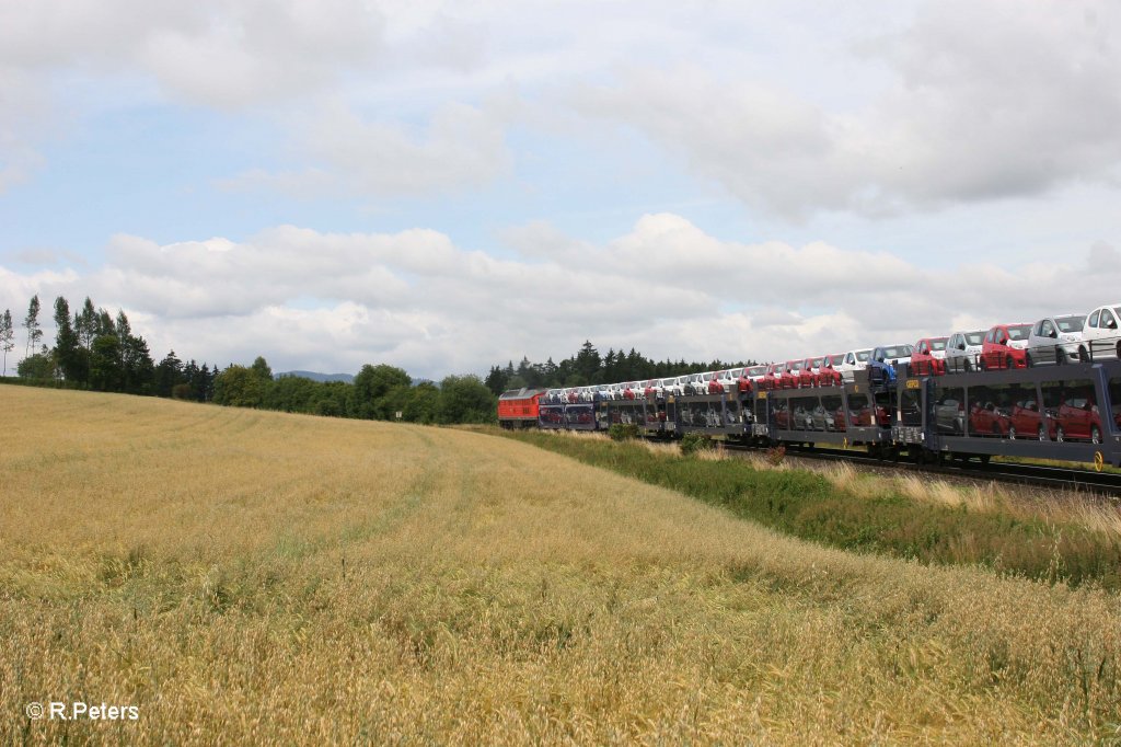 Nachschuss von 232 703-9 mit 49278 KIA-Autozug. 22.06.11