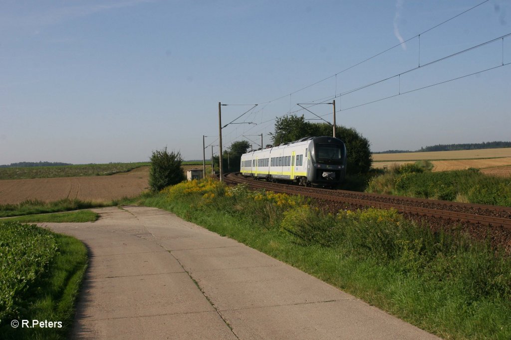 Nachschuss von 440 418 als AG84307 Ingolstadt – Eggmhl bei Altegolsheim. 03.08.11
