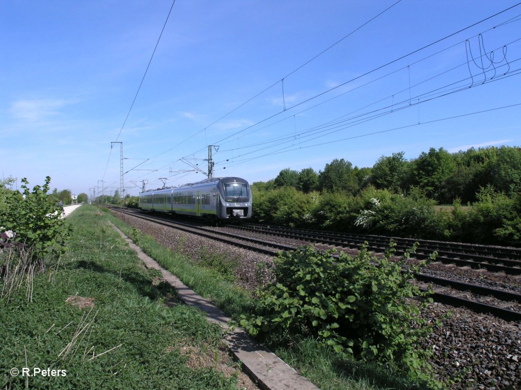 Nachschuss von 440 912 als AG84316 Neufahrn (Niederbayern) - Ingolstadt bei Obertraubling. 07.05.11