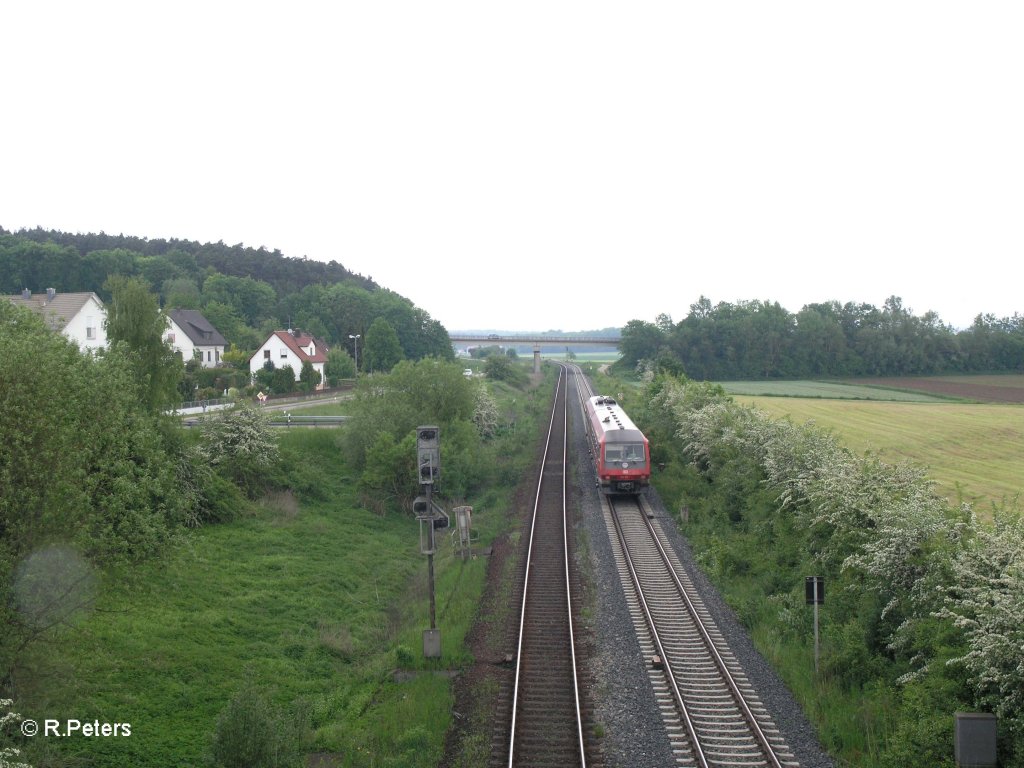 Nachschuss von 610 009 als RE3560 nach Nrnberg. 26.05.10